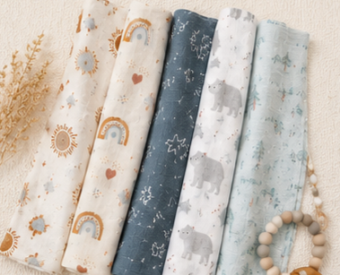 Muslin Swaddle Blanket Set 5 Pack