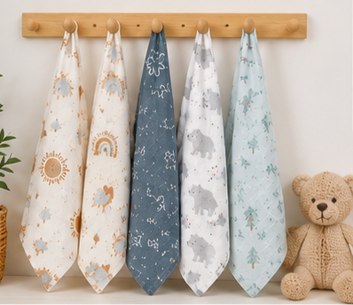 Muslin Swaddle Blanket Set 5 Pack